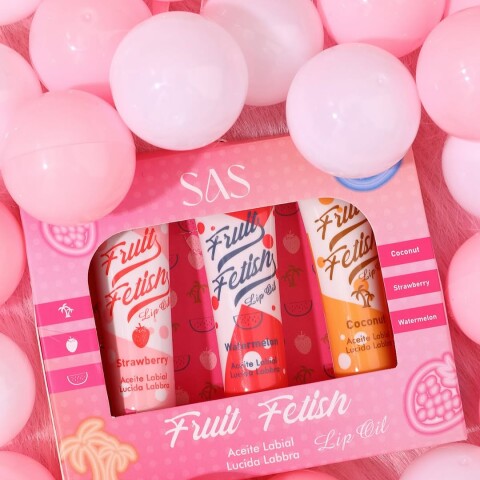 SAS Set de brillos labiales 3 fragancias Sas Set De Brillos Labiales 3 Fragancias