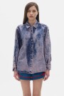 Camisa Noble Denim Washed Rosa