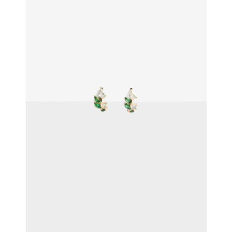 Argollas Con Cubic Zirconia Dorado