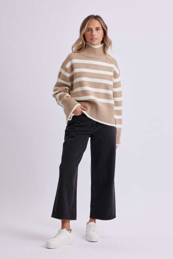 Pantalón de jean culotte Negro