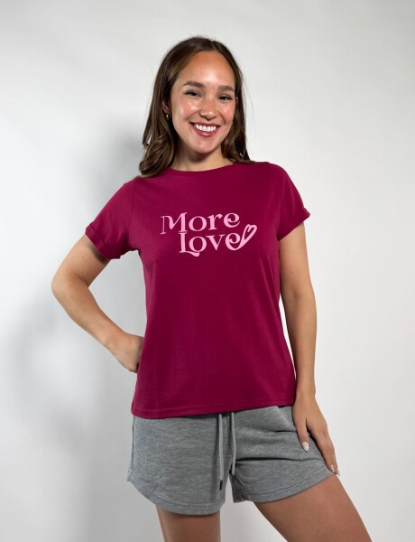 Remera de dama Calu Bordo