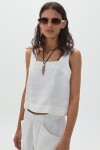 Top Mei en Lino Off-White