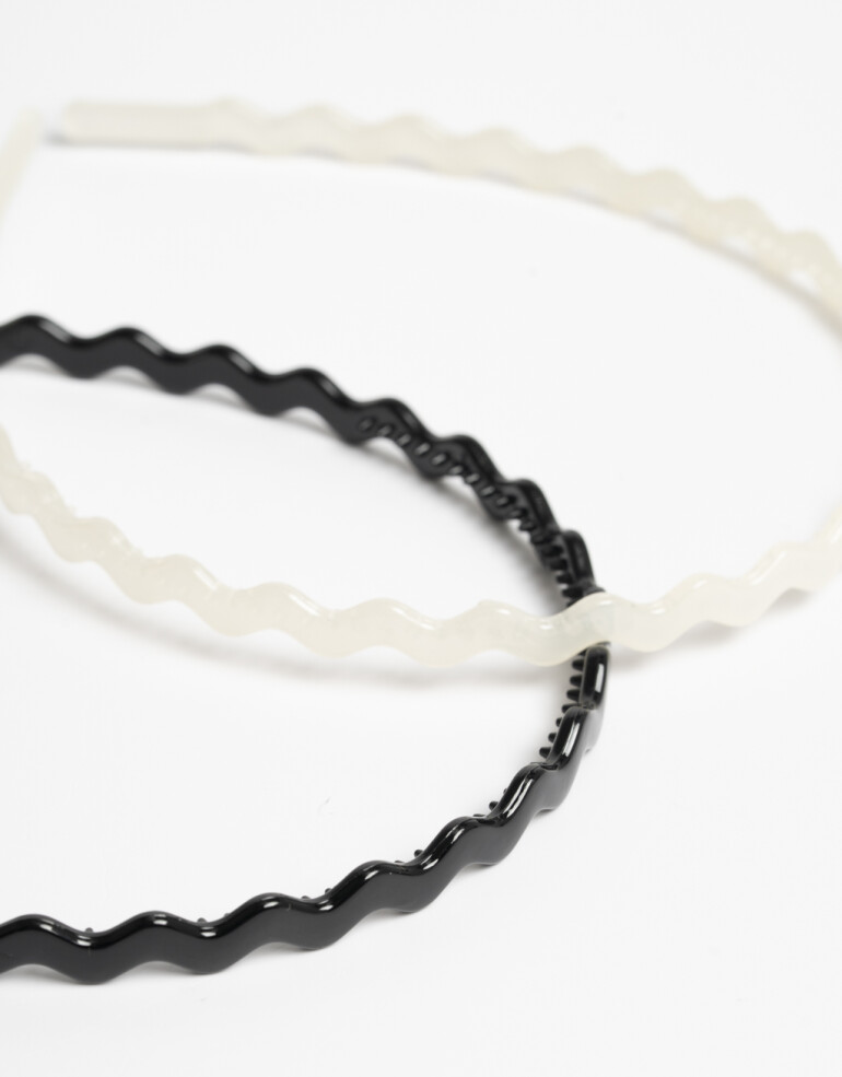 Vinchas Sets Acrilico Set De Vinchas Wavy - Combinacion Bicolor