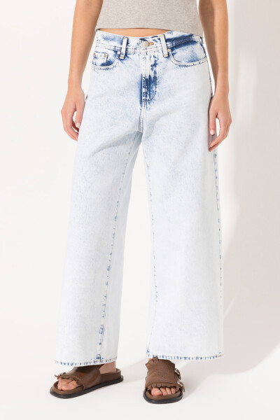 JEANS WIDE X OFFWHITE Blanco