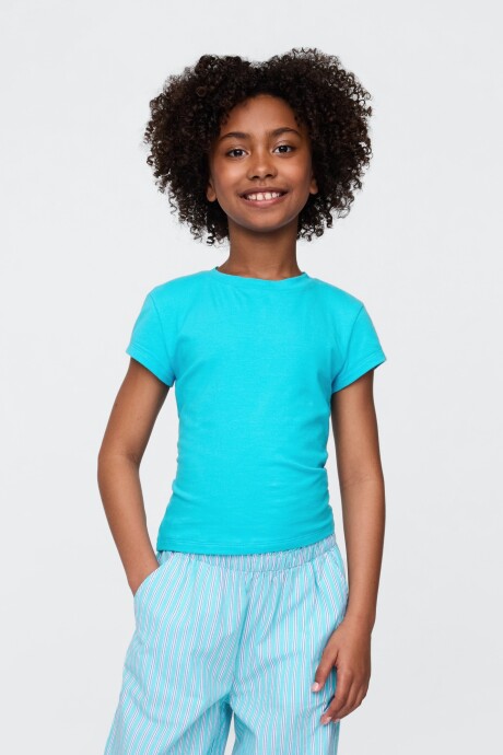 Remera Baby Niña True Cyan Blue 663