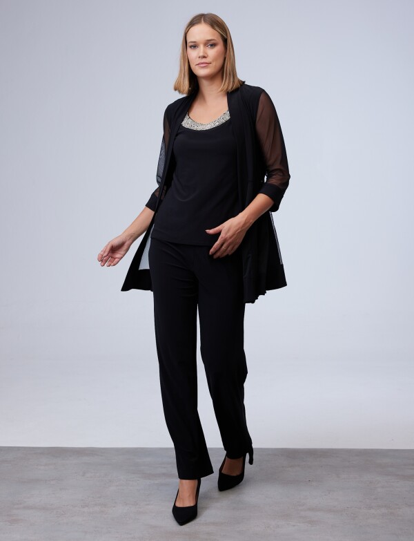 Set Chaqueta, Blusa & Pantalón NEGRO