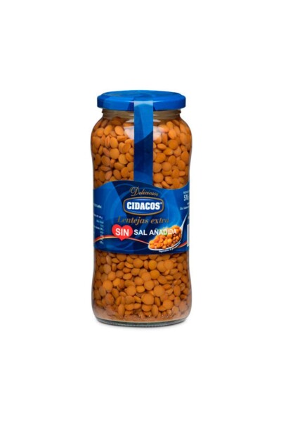 CIDACOS Lentejas sin sal 570grs. CIDACOS Lentejas sin sal 570grs.