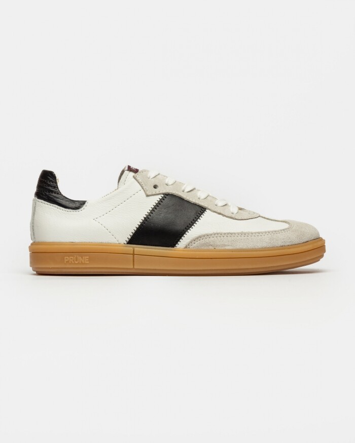 Sneaker Nil en cuero liso Blanco