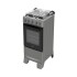 Cocina Dako Luna 4 Hornallas Gris
