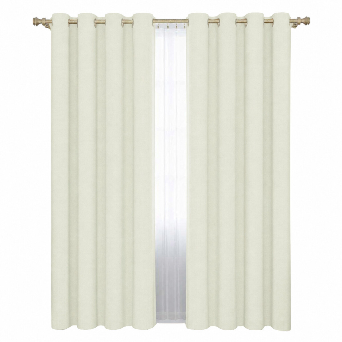 Set x2 Cortina Blackout 140x230 Cm Living Dormitorio - Crudo Verde Agua 