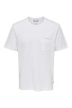 Camiseta Básica Con Bolsillo Bright White