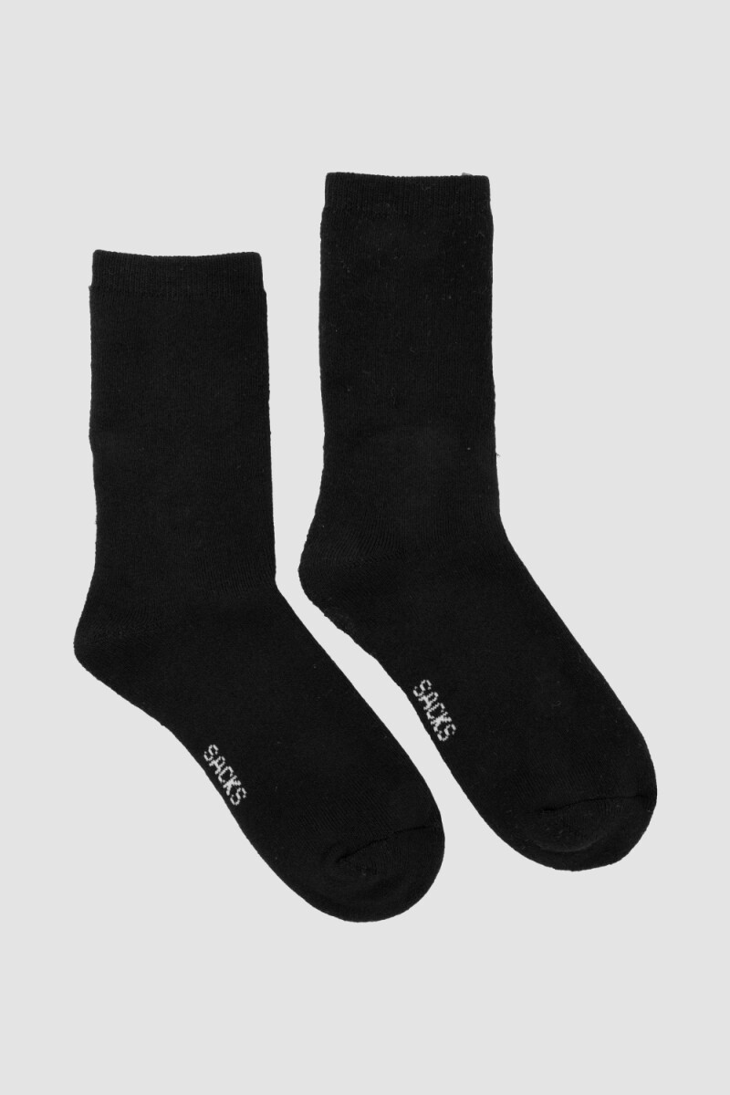 Medias lisas. de abrigo. por tener felpa interior. Negro