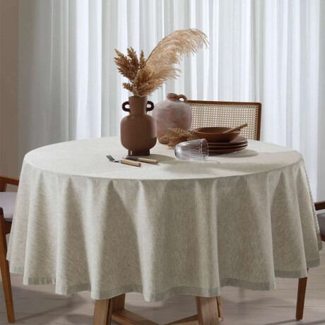 Mantel Redondo Lino Clean Dohler 200 cm Liso