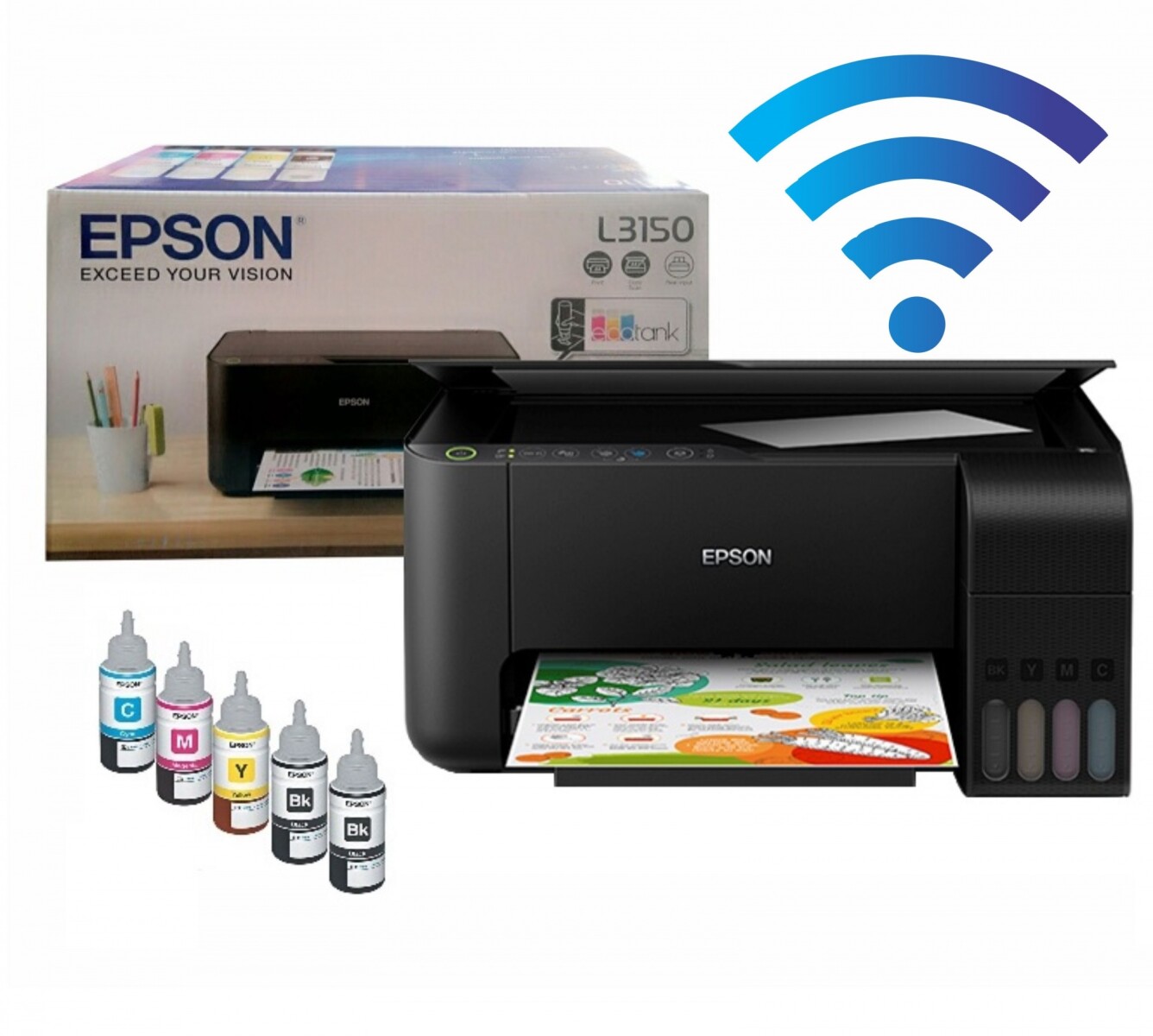 Impresora Epson Multifunción L3150 Wifi 