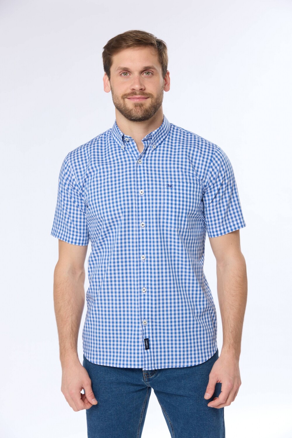 CAMISA SPORT A CUADROS Azul