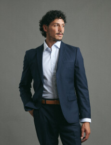 220262 TRAJE SLIM FIT HARRINGTON LABEL Azul