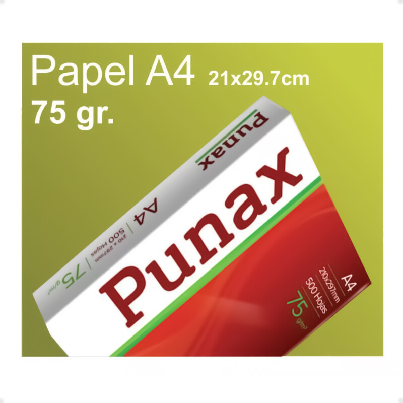 Resma Punax A4 multifunción de 500 hojas de 75g blanco X1