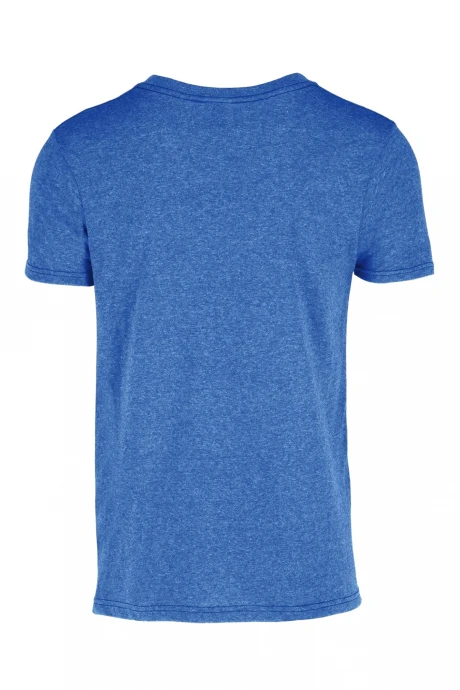 Camiseta jaspe escote en v Azul Royal