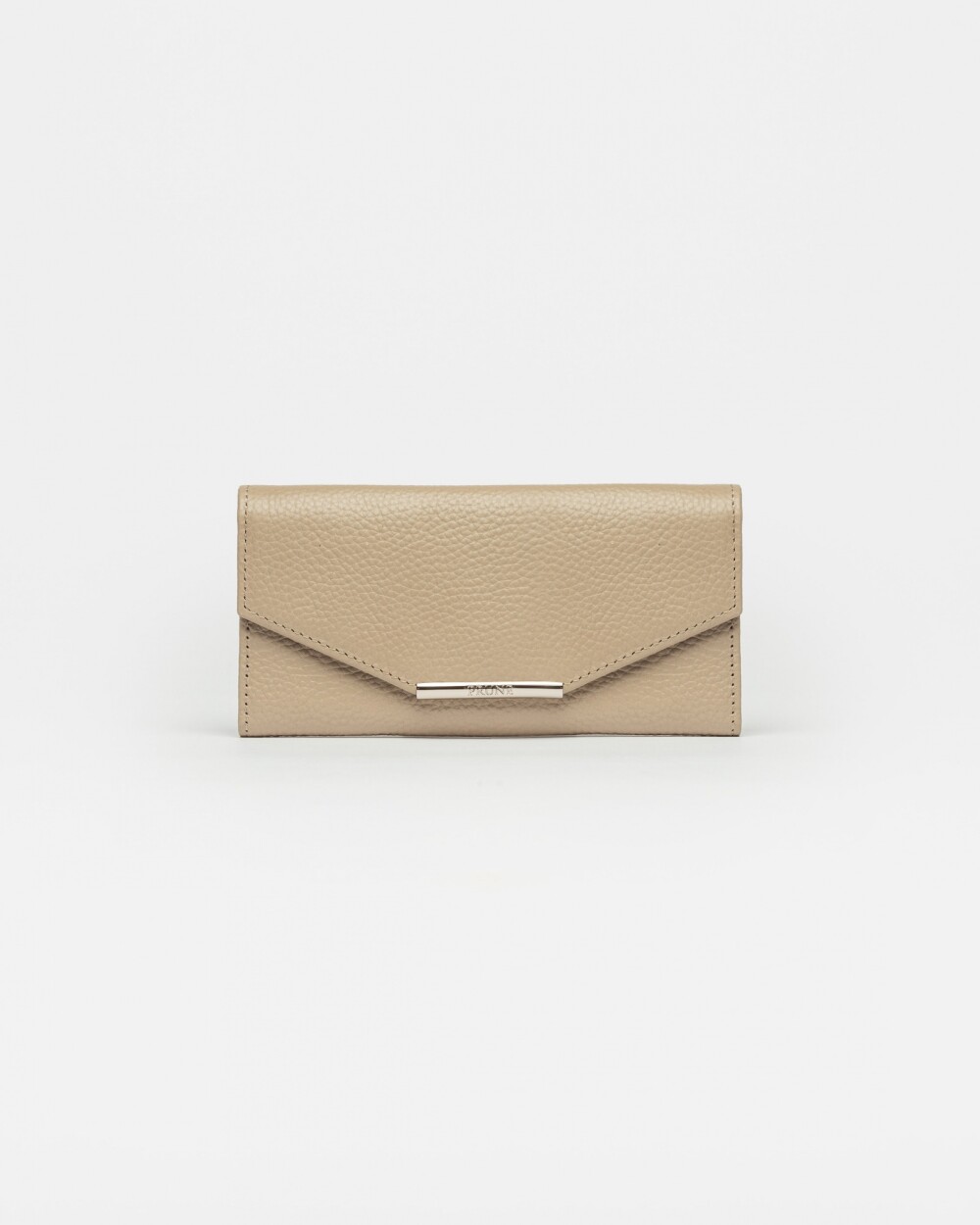 Billetera Luisa en cuero graneado Taupe