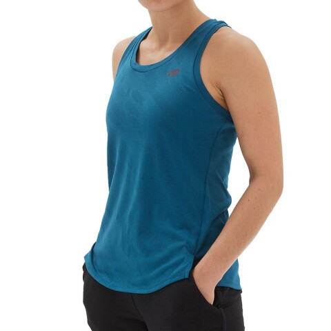 Musculosa New Balance Speed Jacquard Azul