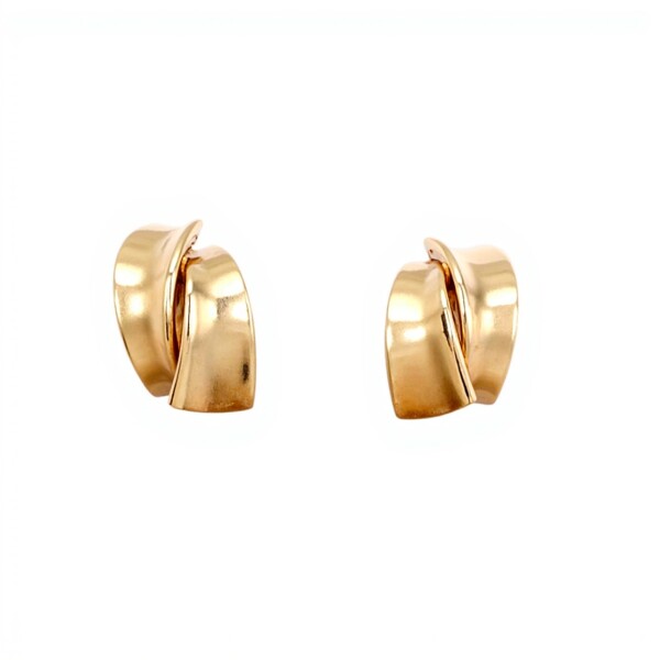 Caravanas Doble linea oro- Oro bajo - Sin piedra- CA8145 sinpiedra