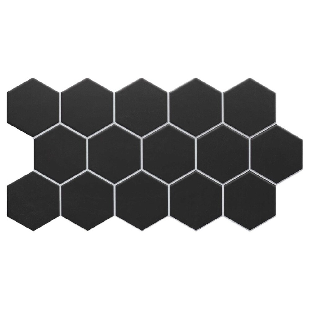 PORCELANATO HEX BLACK "A" 26.5X51 CM Porcelanato Hex Black "a" 26.5x51 Cm