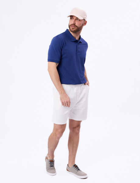 Remera m/c lisa pique azul