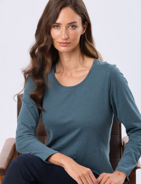 REMERA BÁSICA DE ALGODÓN Petroleo