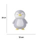 Juguete pingüino mascota latex gris