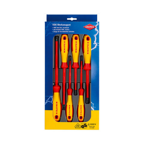 Juego de destornilladores aislados 1000V 6 piezas KN4250