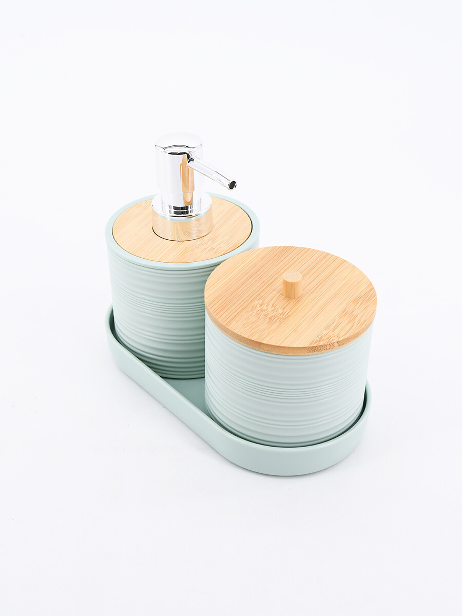 SET DE DISPENSADOR Y CAJITA - VERDE 