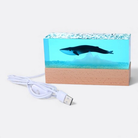 Lampara de Resina Rectangular Ballena Lampara de Resina Rectangular Ballena