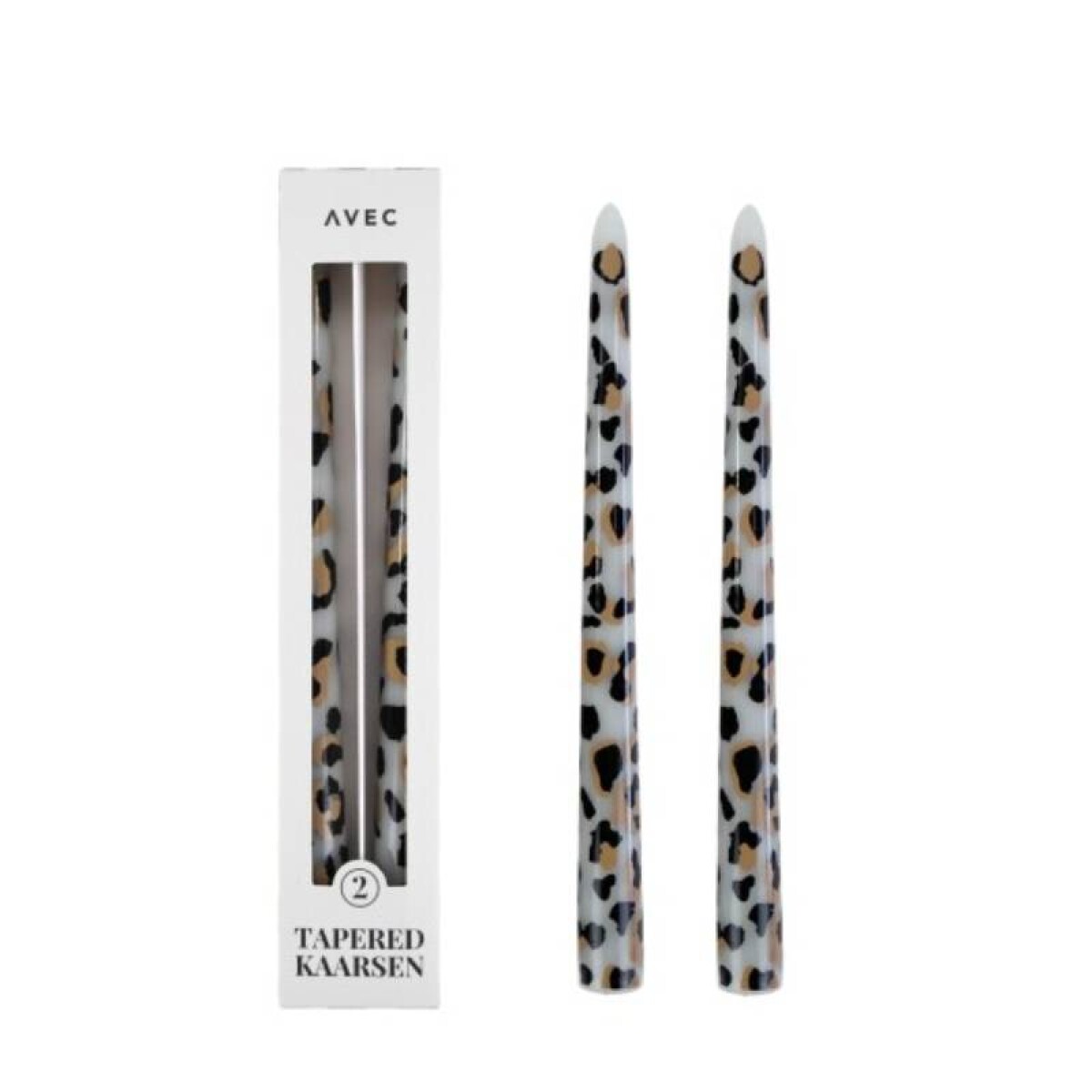 Velas diseño leopardo x 2 en cajita blanca - Velas Diseño Leopardo X 2 En Cajita Blanca 