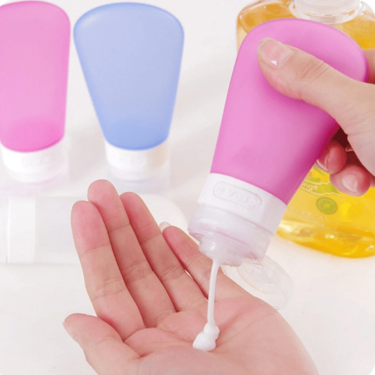 Botella de Viaje Silicona Shampoo 90ml - rojo 