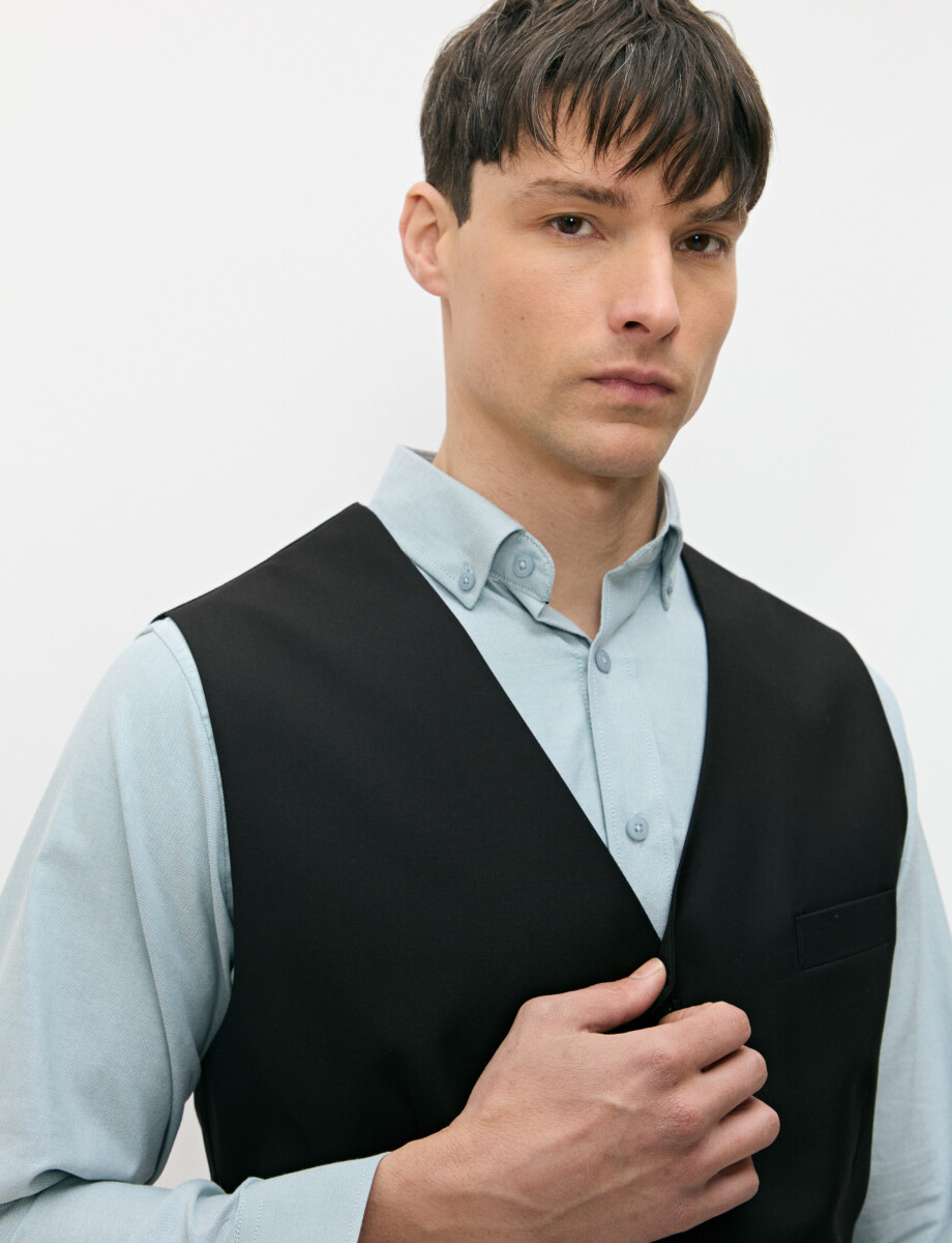 470699 CHALECO VESTIR HARRINGTON LABEL Negro