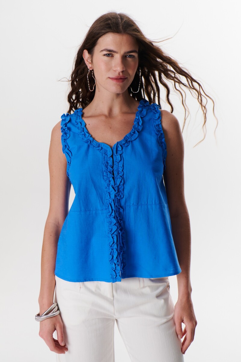 TOP MAGNOLIA AZUL