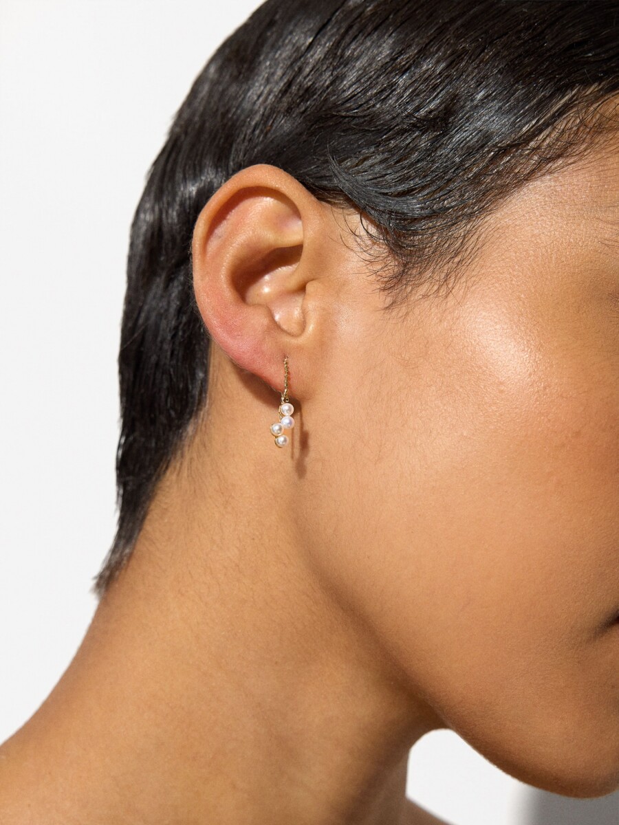 Pendientes Con Perlas dorado