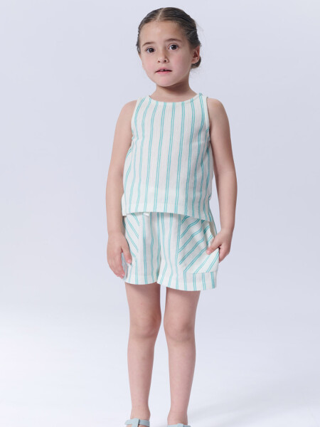 Musculosa tejida Celeste