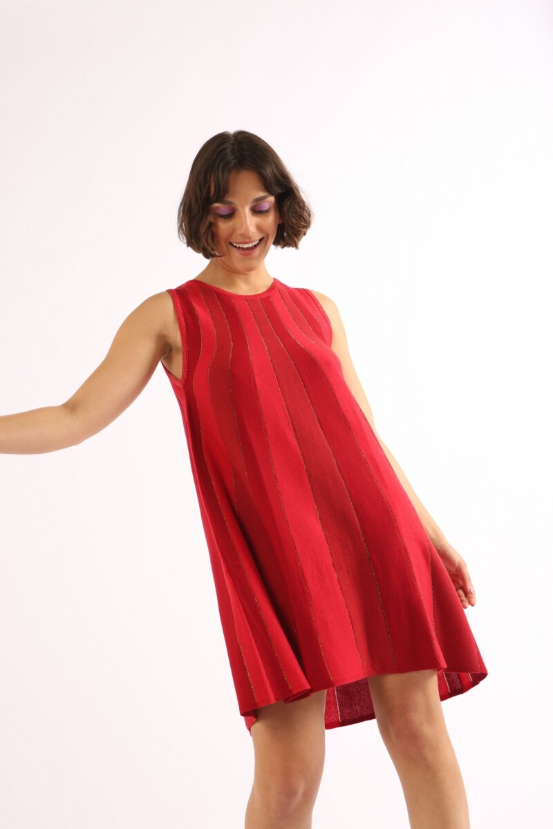 Vestido Dalia - Rojo y Bordeaux 