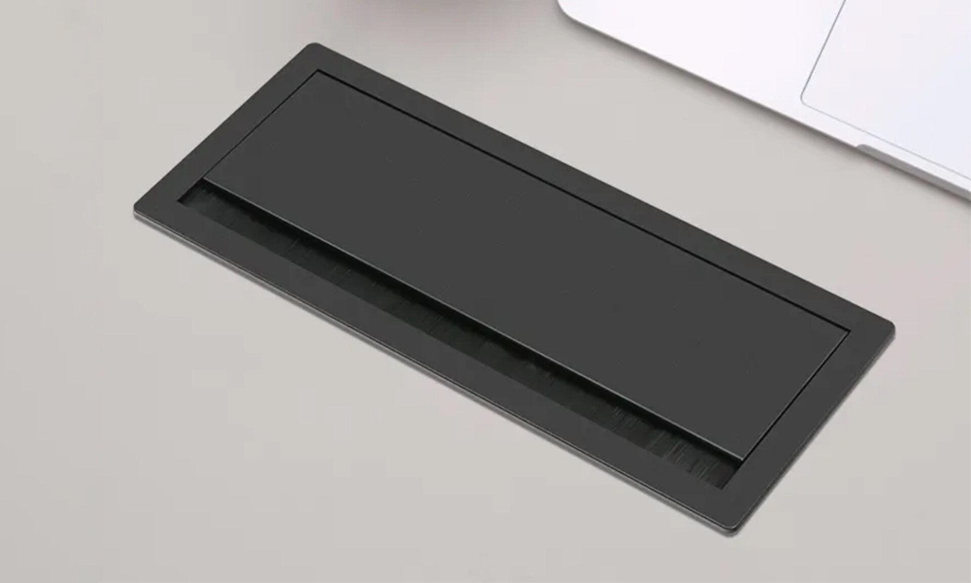 Pasa Cable Rectangular Negro 