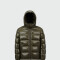 Moncler - Campera rellena de plumas con capucha desmontable, Maya Verde