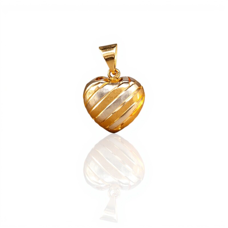 Dije Corazón-Oro bajo-Sin Piedra-CP8566 sinpiedra