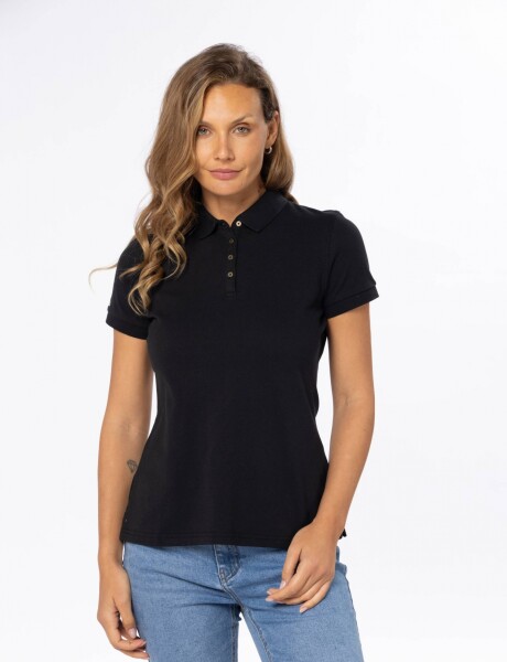 POLO PIQUE LISA Negro