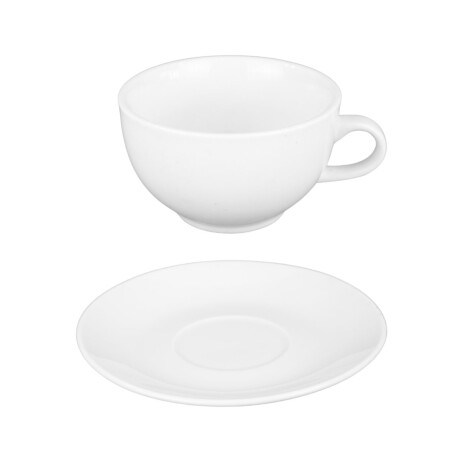 Taza y plato de ceramica blanca Taza y plato de ceramica blanca