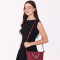 City Noche Cartera City Con Charms - Rojo Burdeaux