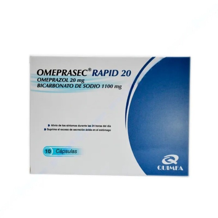 OMEPRASEC RAPID 20 CJ X 10 COMP. única
