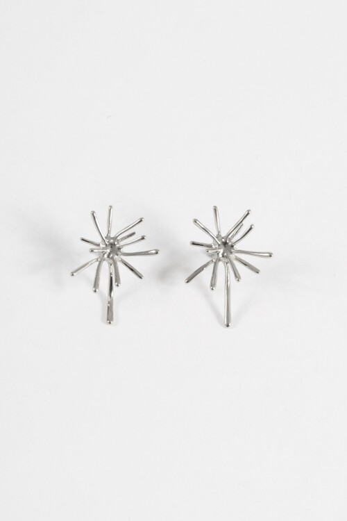 Caravanas sol acero plateado