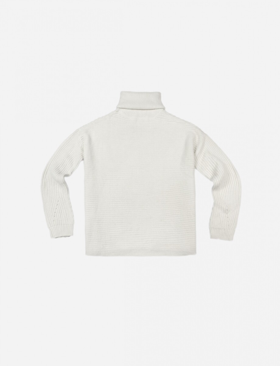 Sweater cuello alto - BLANCO 
