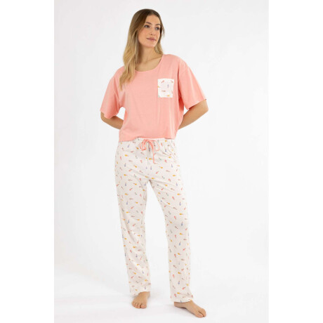 Pijama lobster pantalon Rosa coral
