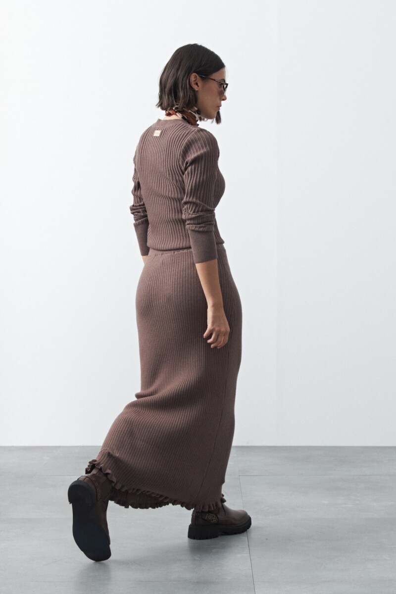 FALDA ROBINE Marrón oscuro